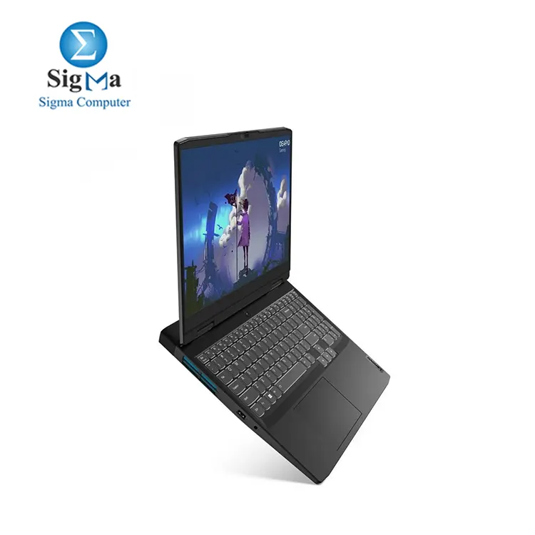 NOTEBOOK-LENOVO-CI5-IdeaPad Gaming 3-(82S900ELAX) I5-12450H (8C(4P+4E)/12T)-RAM 16G(2*8)SO DDR4 (MAX 16)-SSD 512GB GEN3+(M.2)-RTX3050 4G 85w-15.6-FHD-IPS-120Hz-(45Wh)-(170W)-RGB Backlit-Arabic